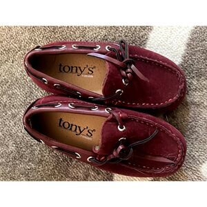 Tonys toddler suede moccasins size 9